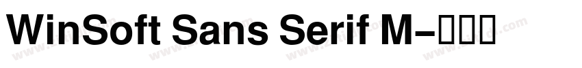 WinSoft Sans Serif M字体转换